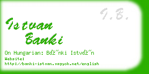 istvan banki business card